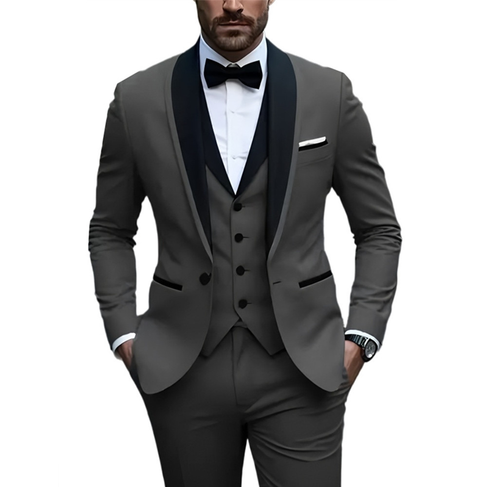 Mens Slim Fit Business Casual Suit - Image 3