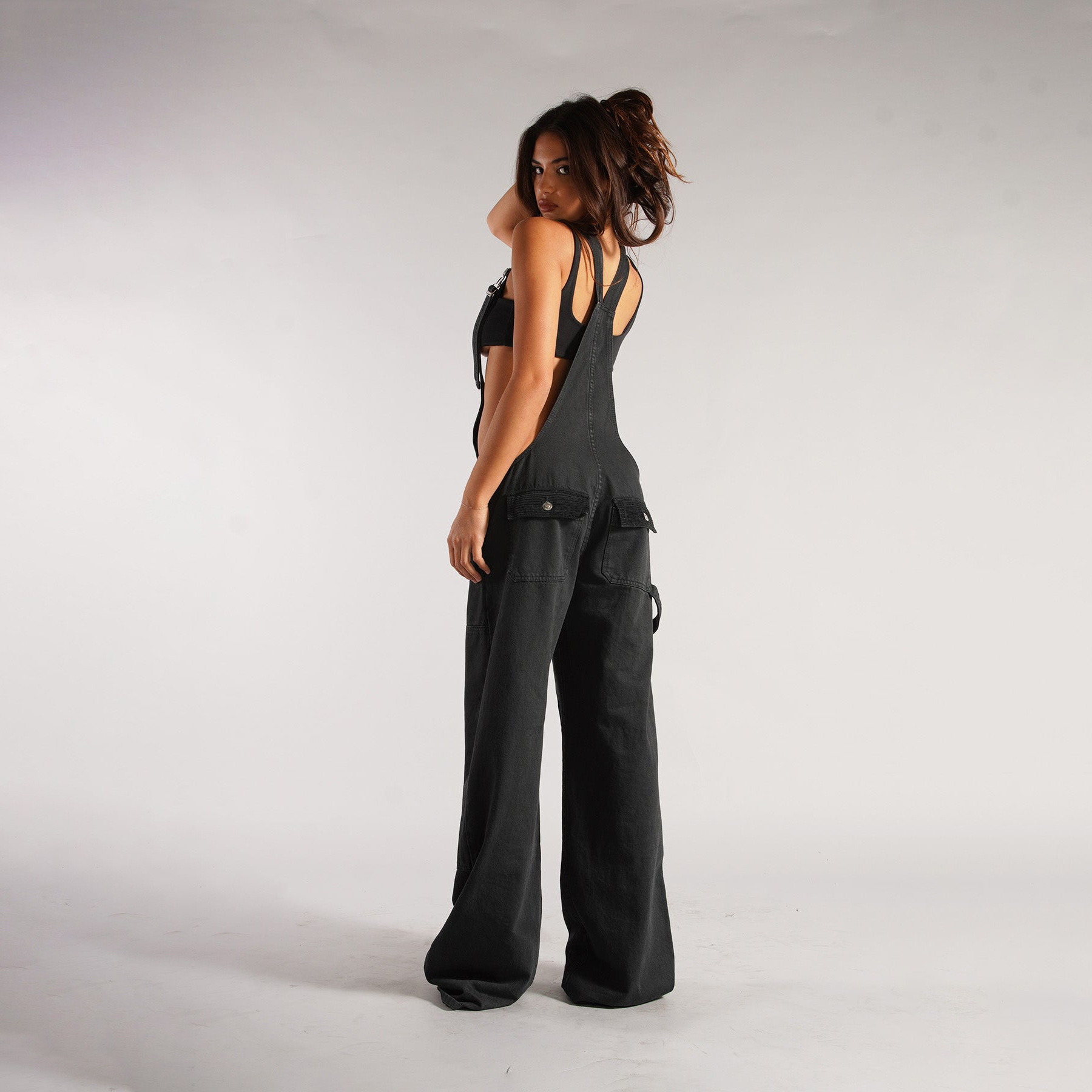 Y2K Zipper Denim Overalls With Pockets Fashion Loose Suspender Jumpsuit Streetwear Jeans Pants Womens Clothing - Image 9