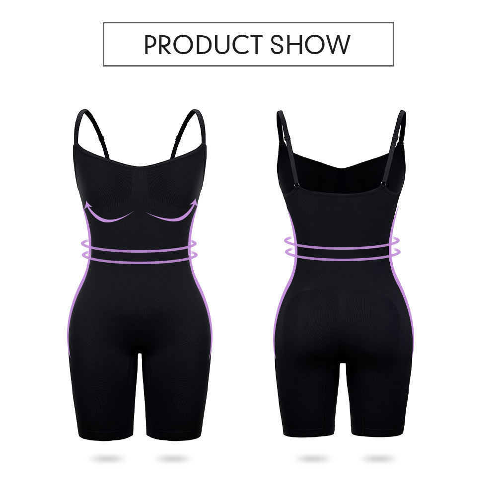 Everyday Snatched Waist Cami Shaper,Open Crotch Design,No-Roll Flat Leg Shapewear-Ultimate Tummy Control & Booty Lift Bodysuit For Women - Image 2
