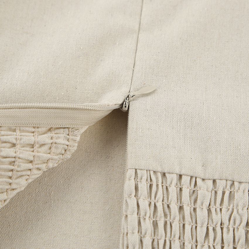 2026 NEW SUMMER Linen Women's High-Waisted Strapless Backless Patchwork Pocket Dress Lightweight Casual Vacation Dress With Smooth Texture, Solid Color Long Dress For Summer - Image 8
