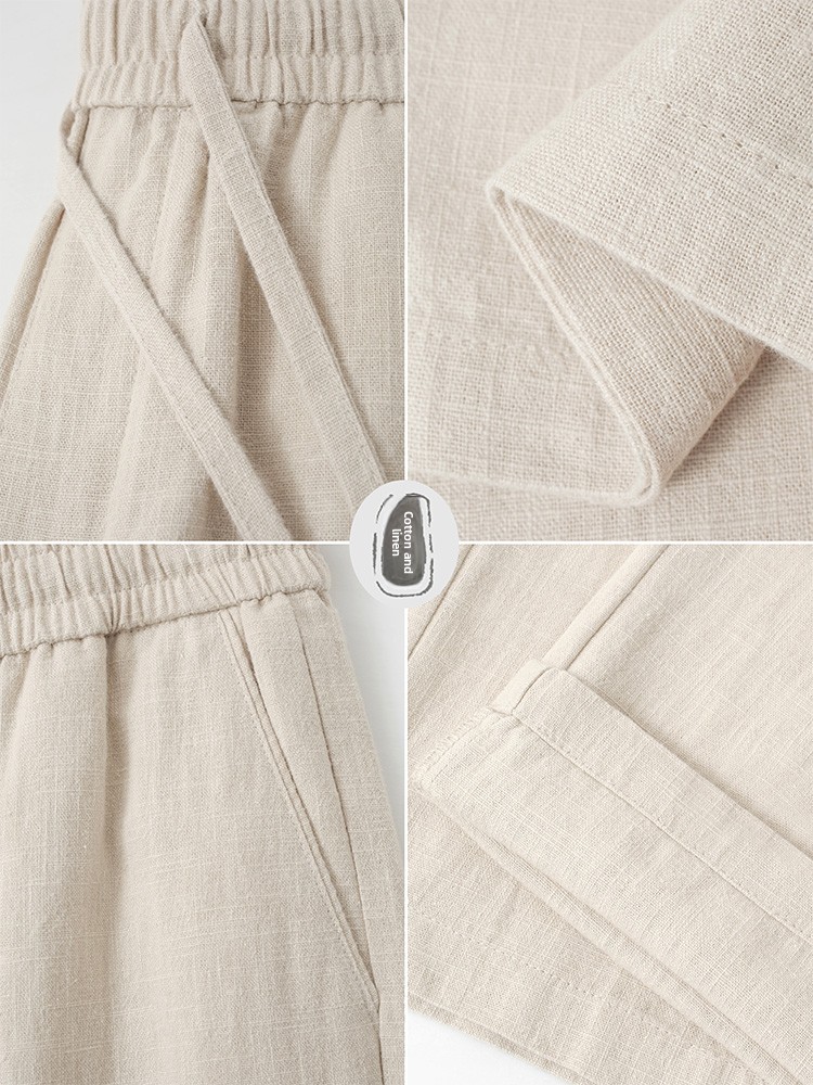 Men's Linen Blend Casual Trousers - Image 4