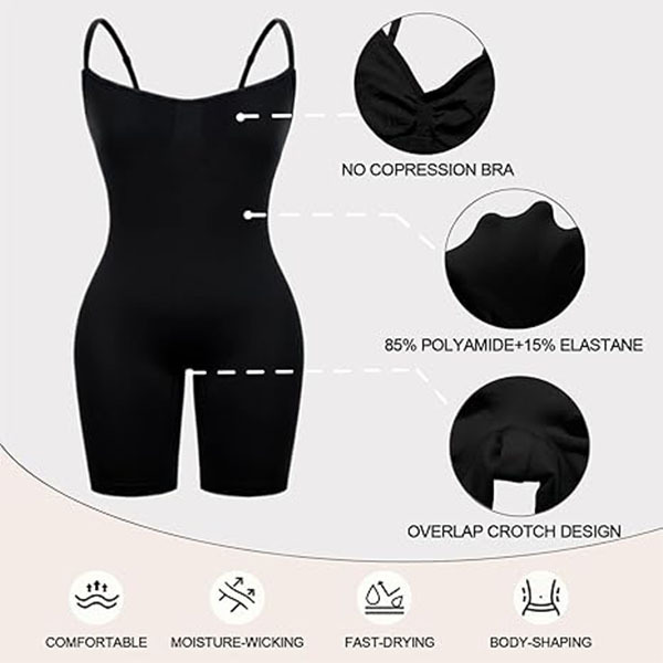 Everyday Snatched Waist Cami Shaper,Open Crotch Design,No-Roll Flat Leg Shapewear-Ultimate Tummy Control & Booty Lift Bodysuit For Women - Image 6