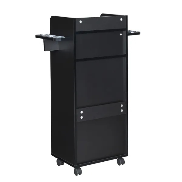 Beauty Salon Trolley Cart, Salon Cabinet With 360' Wheels, 6 Tool Holders, 1 Drawer, Salon Station Rolling Cart - Image 6