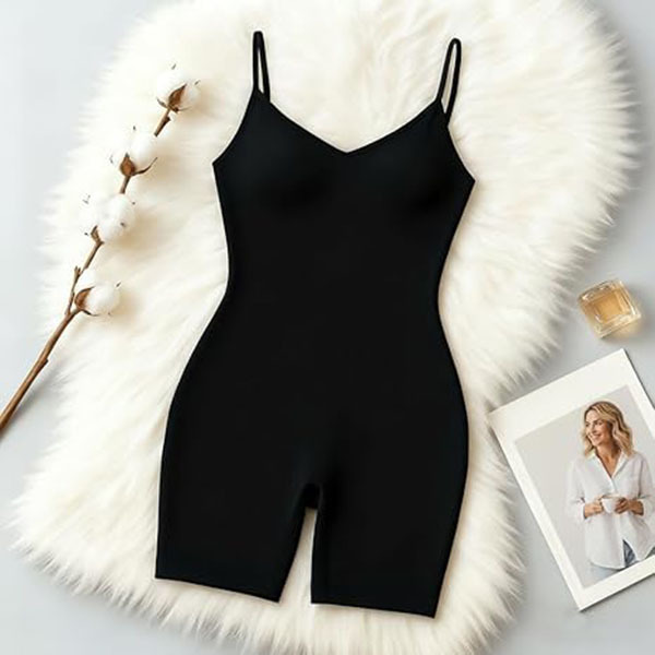 Everyday Snatched Waist Cami Shaper,Open Crotch Design,No-Roll Flat Leg Shapewear-Ultimate Tummy Control & Booty Lift Bodysuit For Women - Image 8