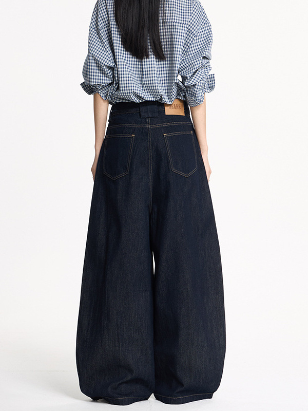 Retro Denim Wide-Leg Jeans - Image 5