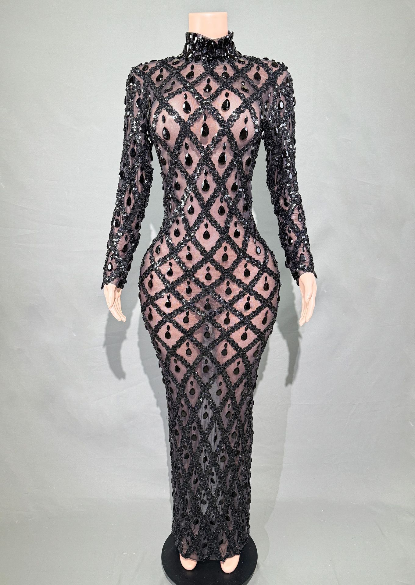 Shiny Rhinestone Women's Evening Party Formal Dress - Image 5