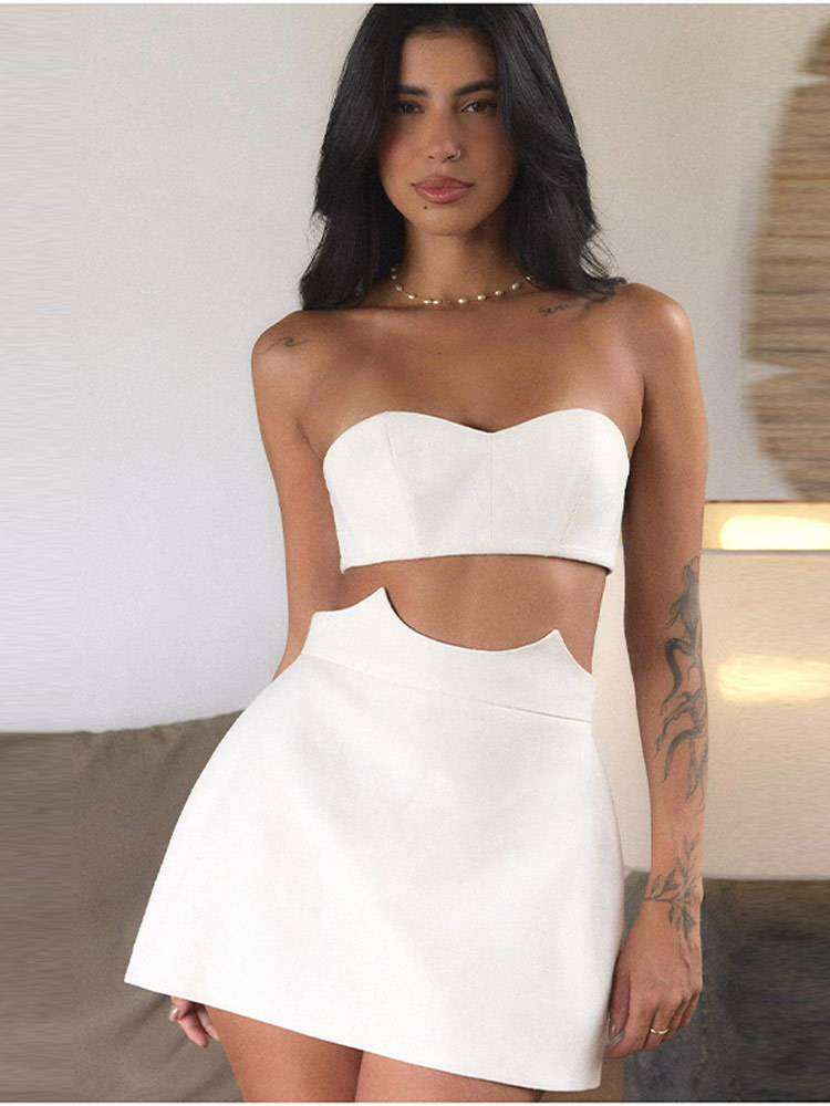 Sexy Tube Top and Short Skirt Set - Image 2