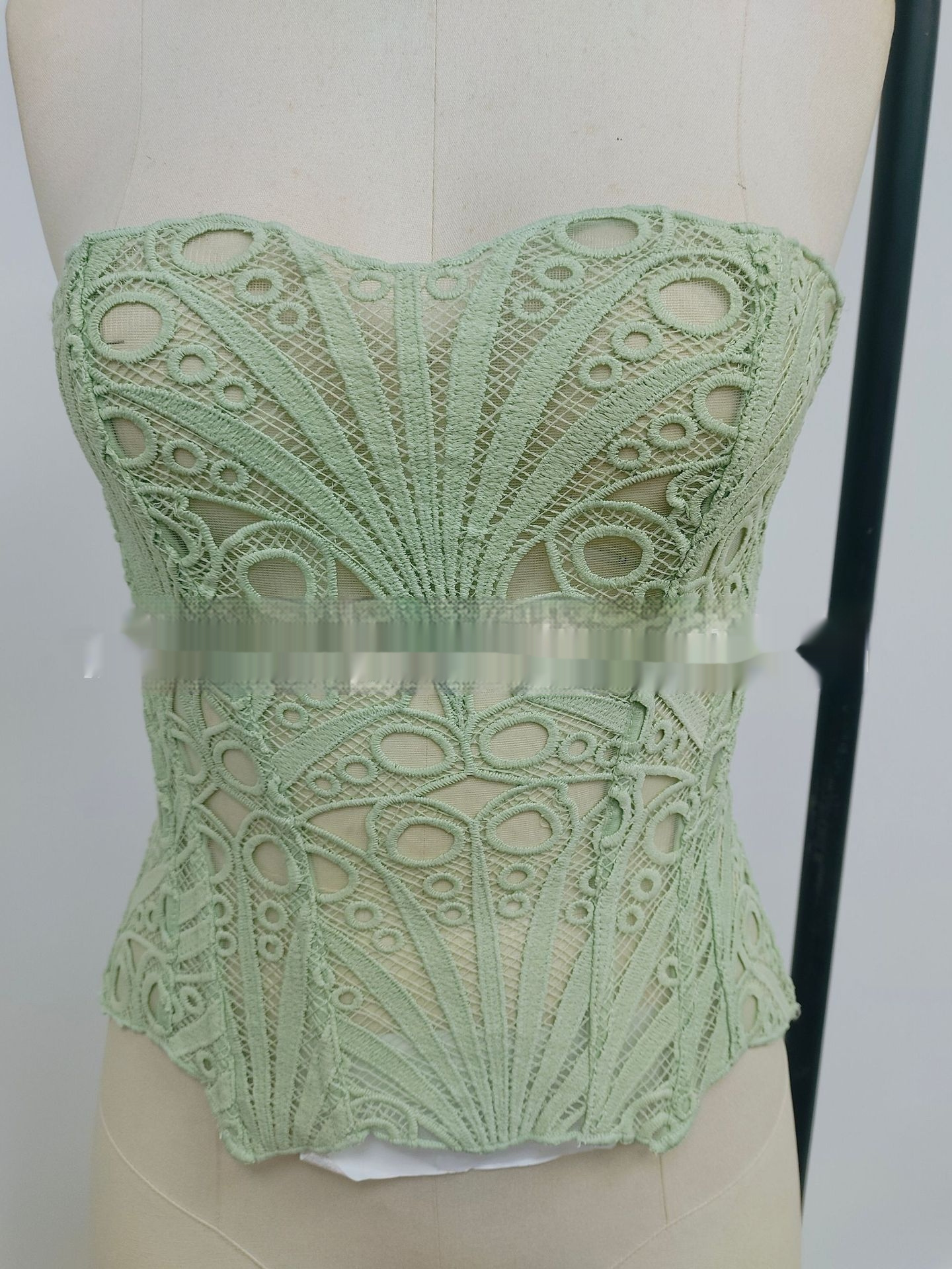 Sexy Hollow Out Corset Top Women Lace Double-layer Streetwear Party Club Corset Clothing - Image 9