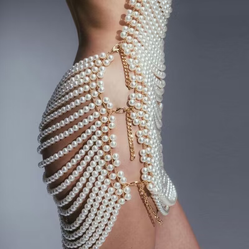 Beaded Halter Fashion Party Banquet Performance Dress - Image 4