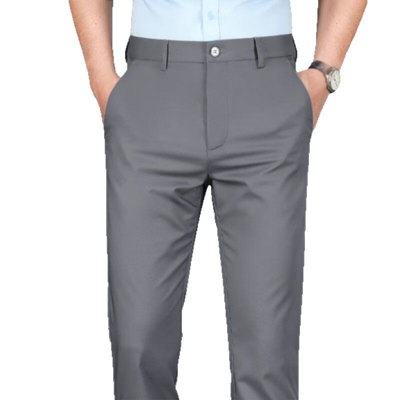 Men's Elastic Straight Leg Casual Trousers - Image 5