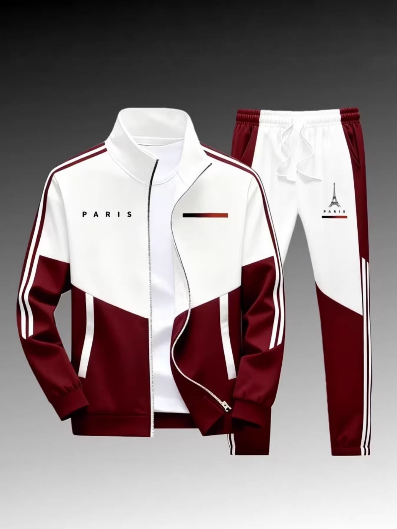 Mens Printed Jacket and Pants Set - Image 5
