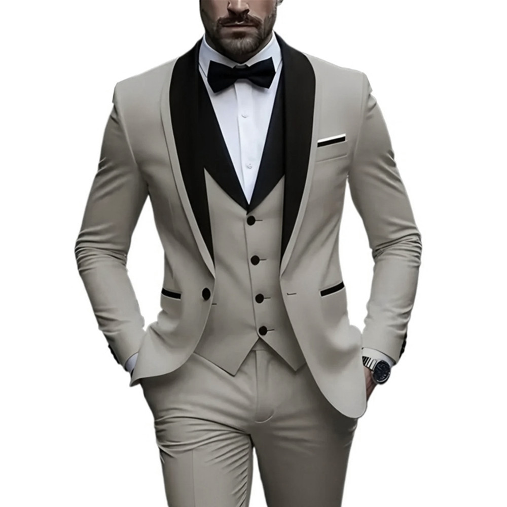 Mens Slim Fit Business Casual Suit - Image 2