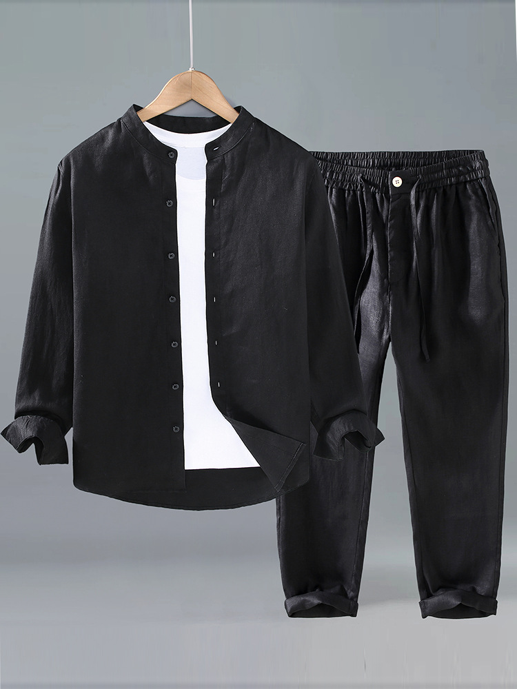 Pure Linen Relaxed Fit Two-Piece Suit - Image 2