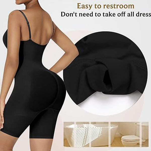 Everyday Snatched Waist Cami Shaper,Open Crotch Design,No-Roll Flat Leg Shapewear-Ultimate Tummy Control & Booty Lift Bodysuit For Women - Image 3