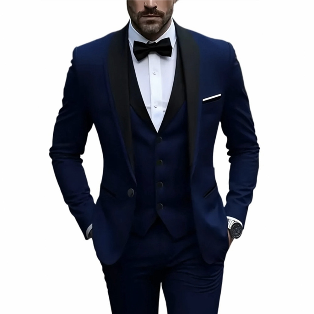 Mens Slim Fit Business Casual Suit - Image 5