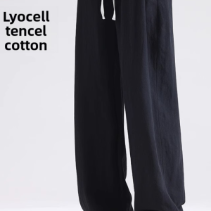 Mens Lyocell Linen Wide Leg Casual Pants