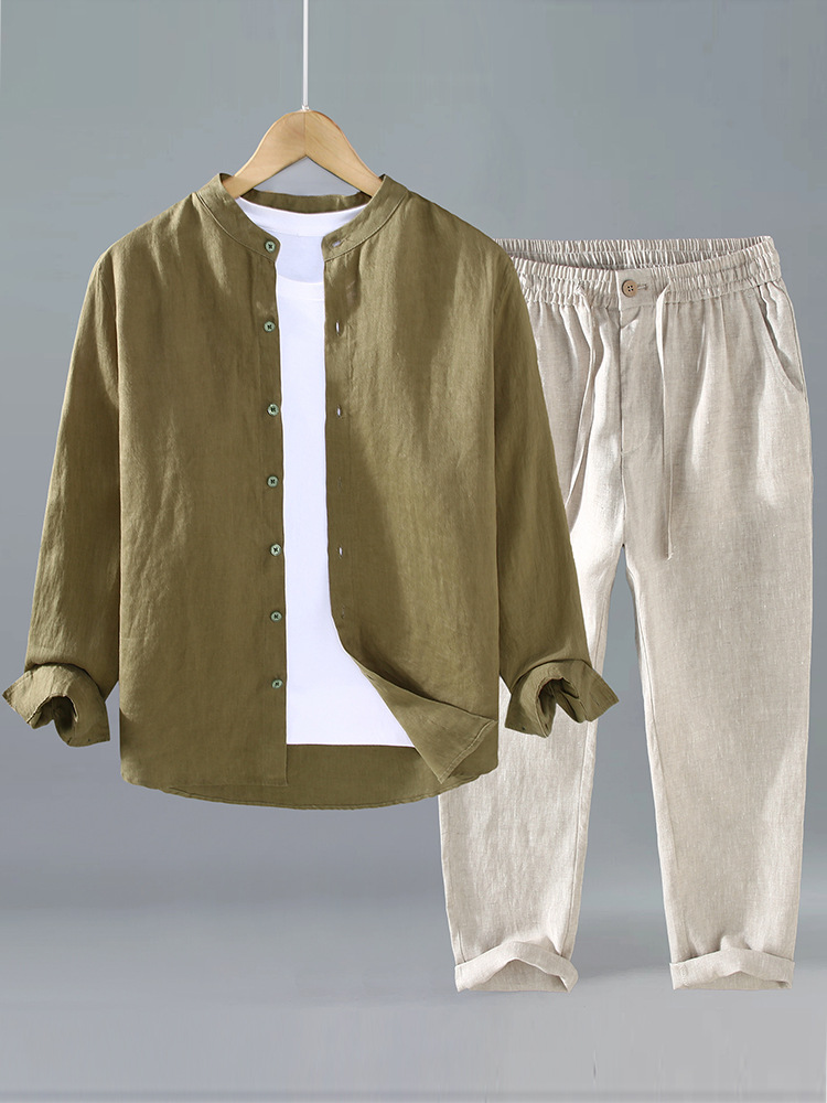 Pure Linen Relaxed Fit Two-Piece Suit - Image 4