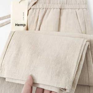 Men's Linen Blend Casual Trousers