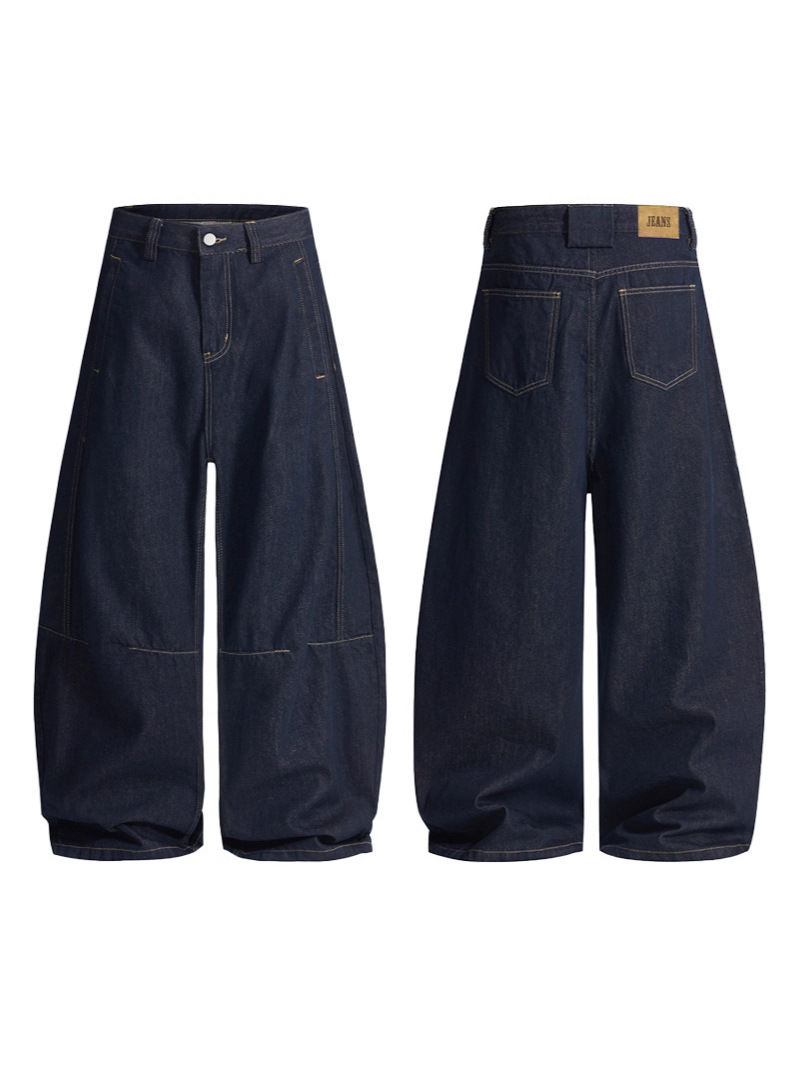 Retro Denim Wide-Leg Jeans