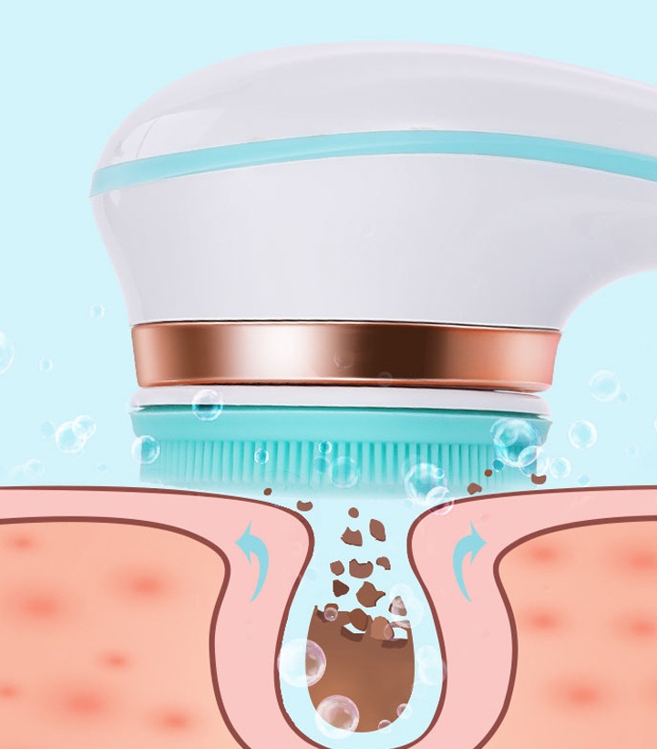 Electric Bath Brush Silicone Back Scrubber USB Rechargeable 2 Speeds Rotating Shower Brush Spa Waterproof Body Cleaning Brush - Image 6
