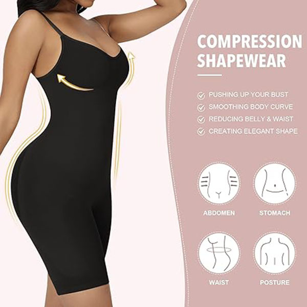 Everyday Snatched Waist Cami Shaper,Open Crotch Design,No-Roll Flat Leg Shapewear-Ultimate Tummy Control & Booty Lift Bodysuit For Women - Image 7