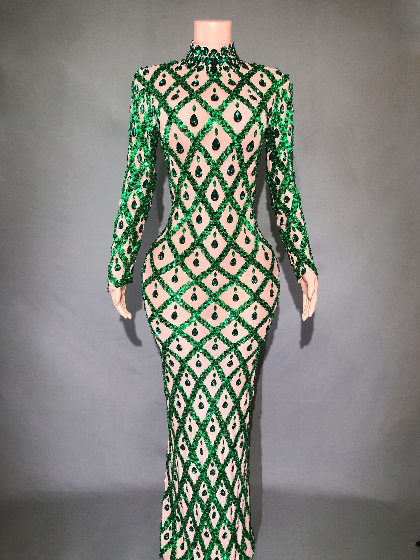 Shiny Rhinestone Women's Evening Party Formal Dress - Image 6