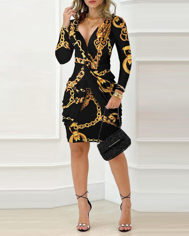 New Style Chain Twisted Party Dress - Image 4