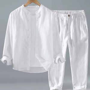 Pure Linen Relaxed Fit Two-Piece Suit